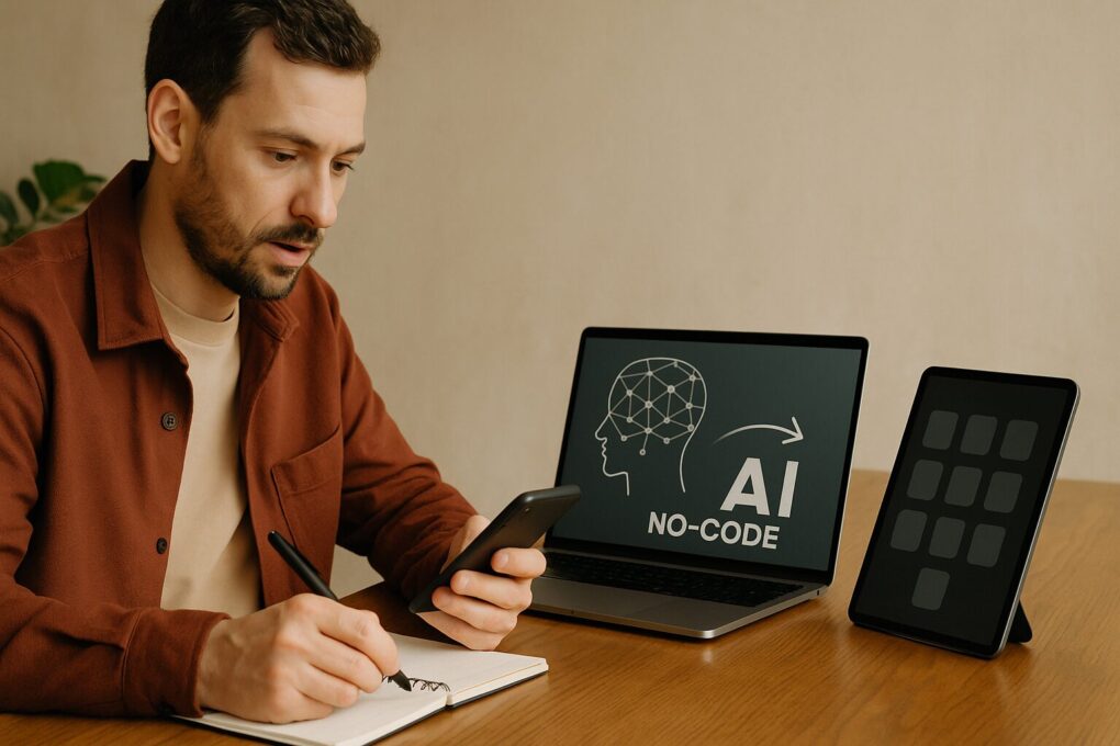 integração de IA no-code para criar soluções portáteis e escaláveis em negócios digitais