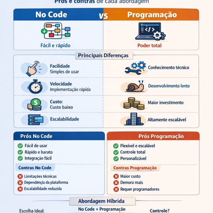 automação no code vs programação