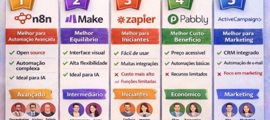 melhor ferramenta de automação