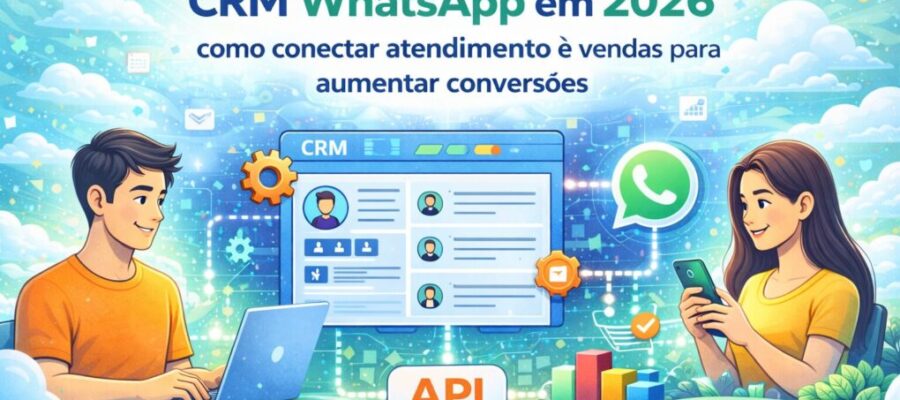 Integração CRM WhatsApp em 2026: como conectar atendimento e vendas para aumentar conversões